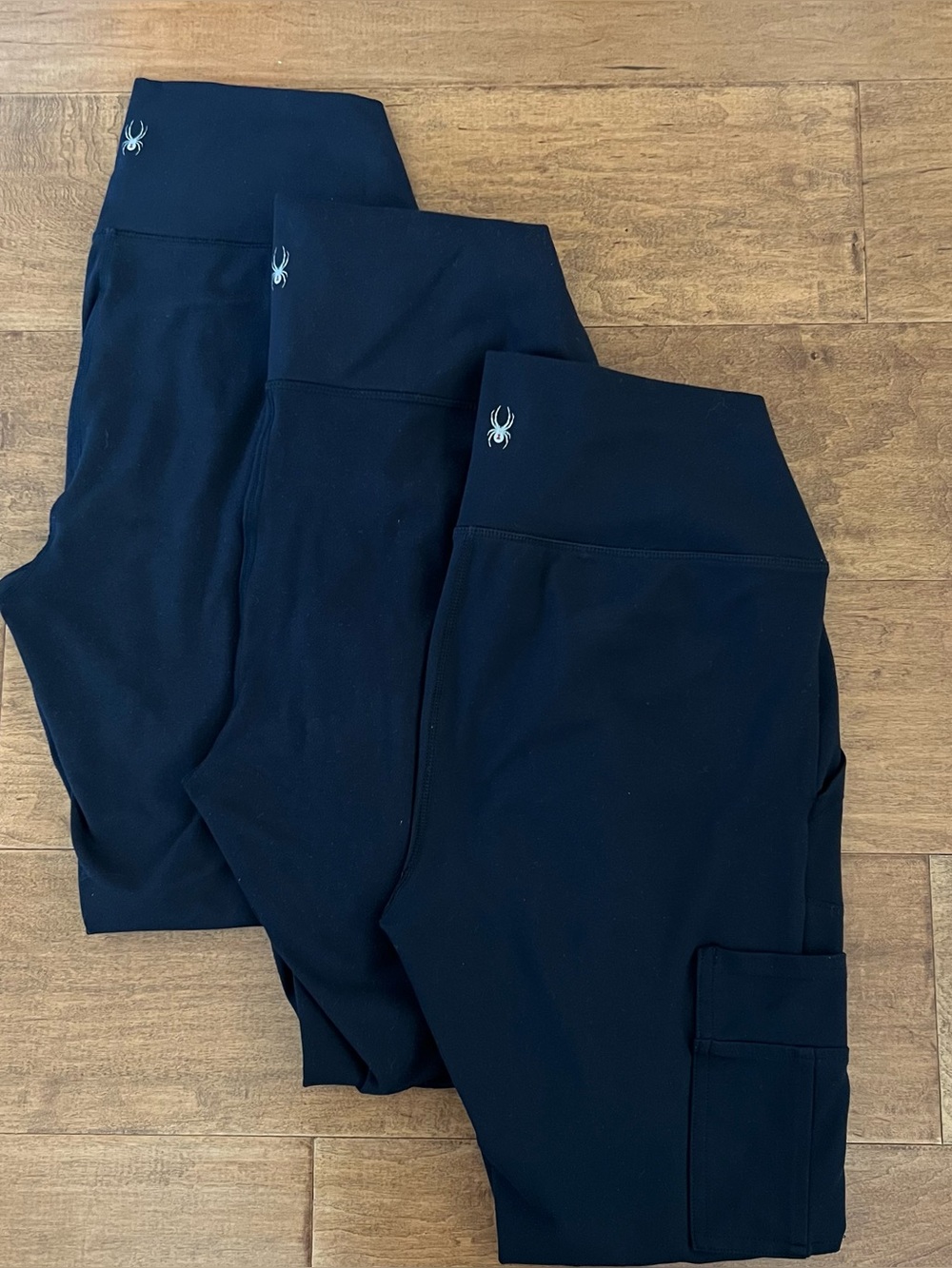 Spyder Legging Bundle: 3 Pairs of Full Length Cargo Leggings - Size M